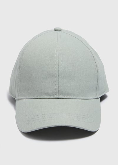 Green Linen Blend Cap