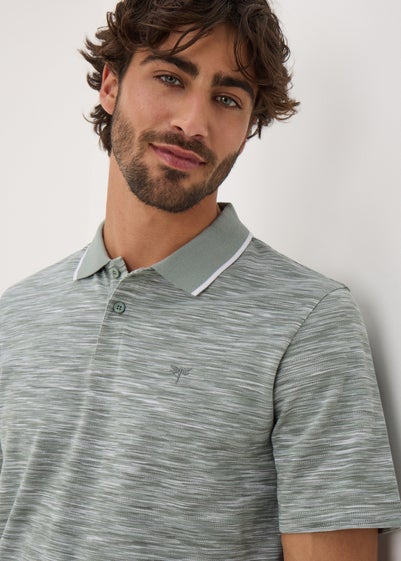 Sage Space Dye Polo Shirt