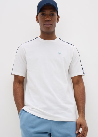 White Tape Shoulder T-Shirt