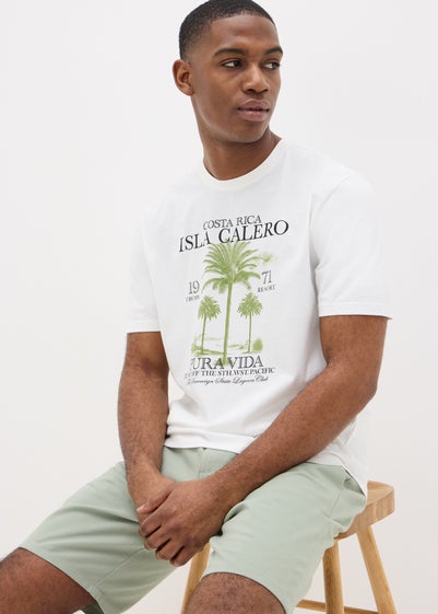 White Costa Rica Palm T-Shirt