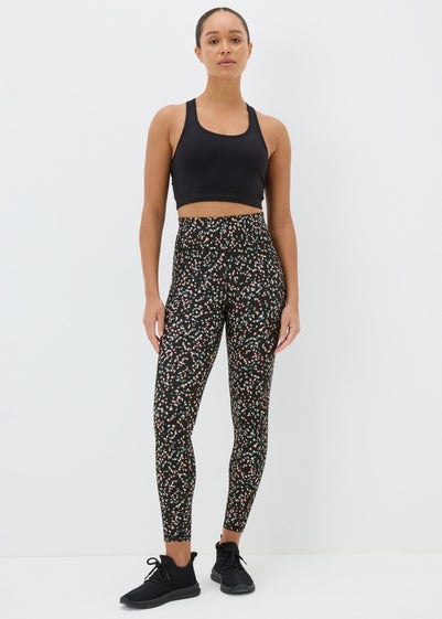 Souluxe Black Multi Dash Pattern Leggings