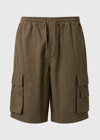 Khaki Multi Pocket Cargo Shorts