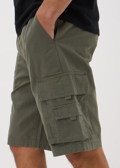 Khaki Multi Pocket Cargo Shorts