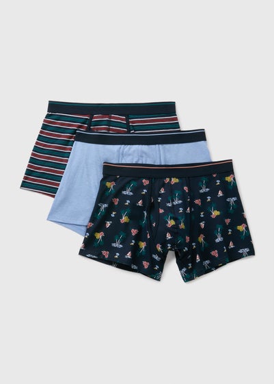 3 Pack Beach Stripe Keyhole Boxers