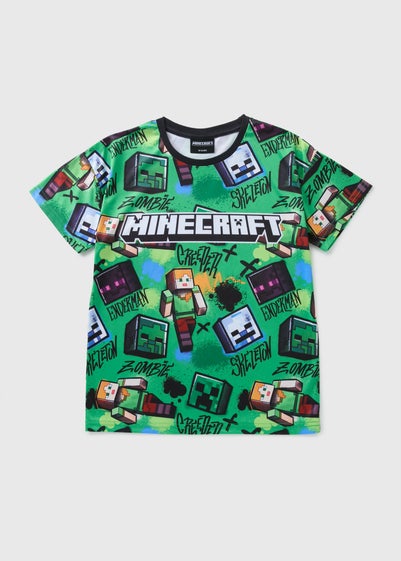 Minecraft Boys Green T-Shirt (5-12yrs)