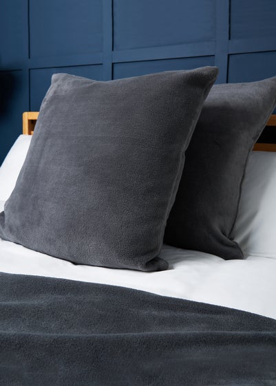 BHS Microfleece Charcoal Cushion (59x59cm)