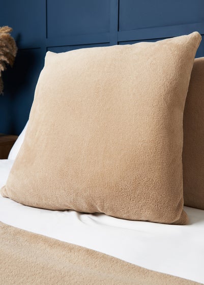 BHS Microfleece Latte Cushion (59x59cm)