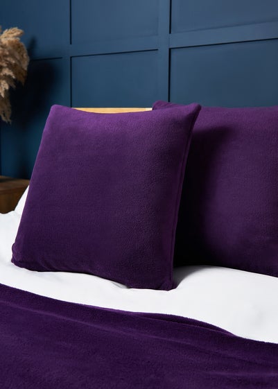 BHS Microfleece Plum Cushion (45x45cm)