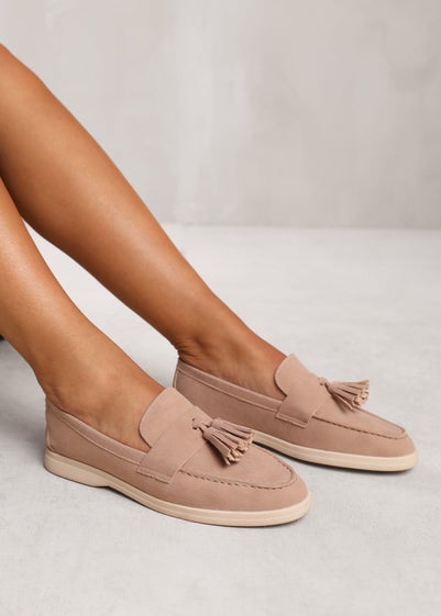 Where's That From Khaki Suede Kenya Slip On Loafers