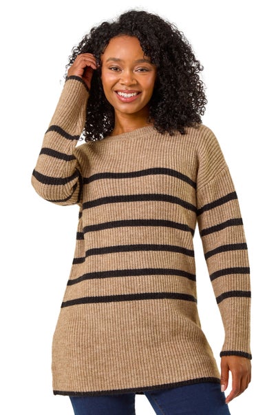 Roman Stone Petite Striped Knit Jumper