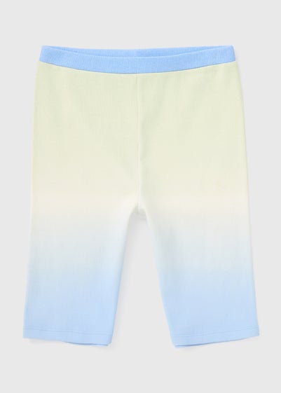 Blue Ombre Ribbed Shorts