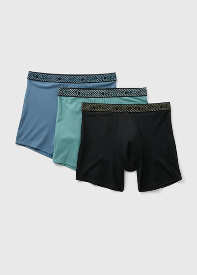 Souluxe 3 Pack Blue Waistband Boxers