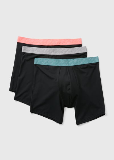 Souluxe 3 Pack Black Coloured Waistband Boxers