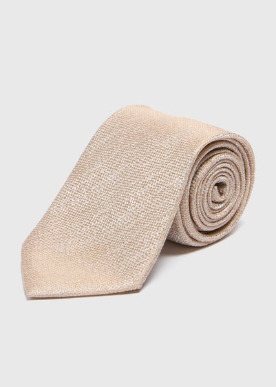 Taylor & Wright Beige Linen Look Tie