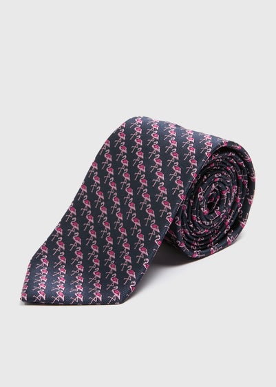 Taylor & Wright Pink Flamingo Print Tie