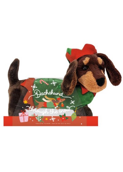 Milton & Drew Dachshund Brown Heatable Stuffed Toy