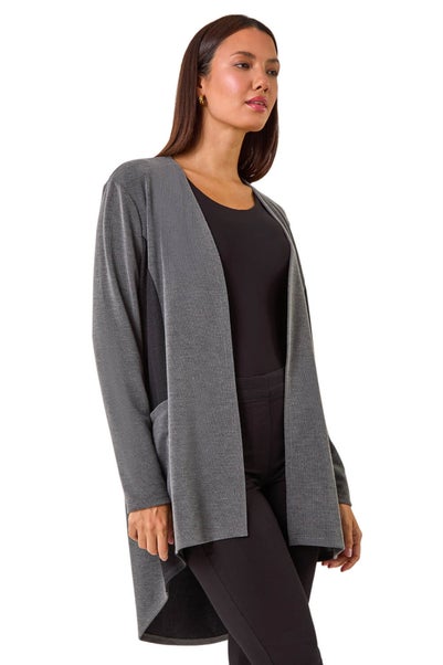 Roman Dark Grey Soft Stretch Cardigan