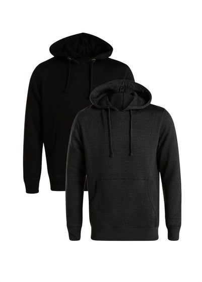 French Connection Black 2 Pack Cotton Blend Hoodies