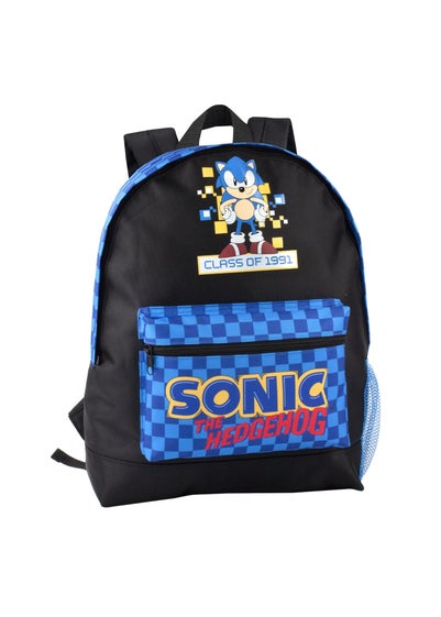 Sonic The Hedgehog Kids Black Retro Game Backpack (41 x 33 x 21cm)