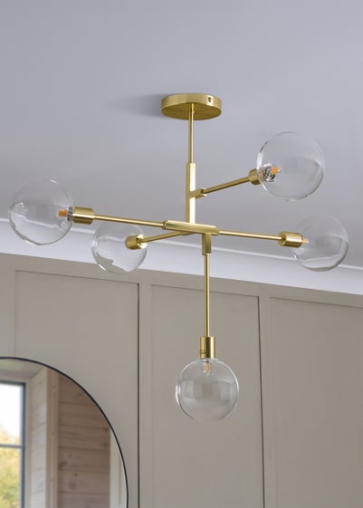 BHS Antique Brass  Hennock Ceiling Light (62cm x 77cm)