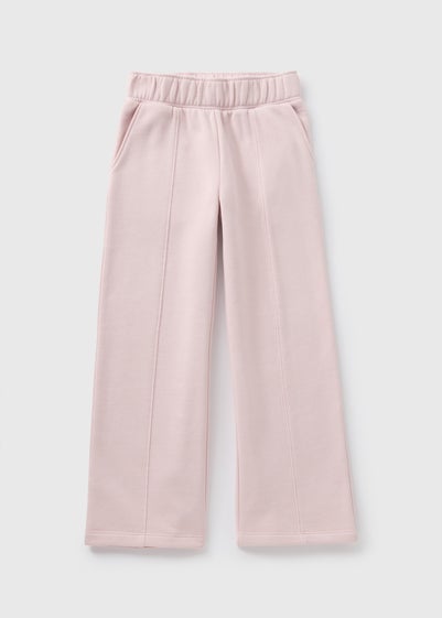 Girls Pink Wide Leg Jogging Bottoms (7-15yrs)