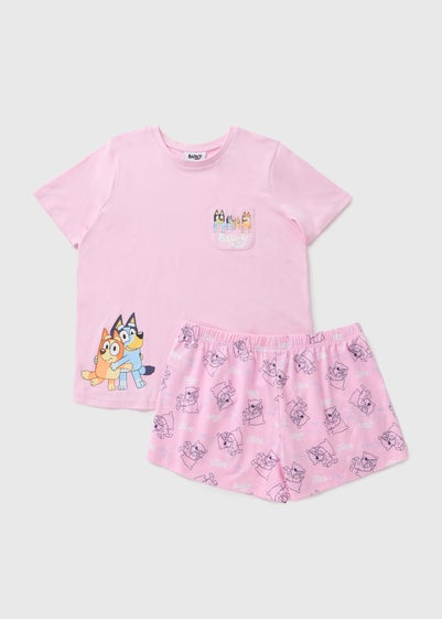 Bluey Pink Shorts Pyjama Set