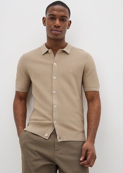 Stone Textured Short Sleeve Shirt