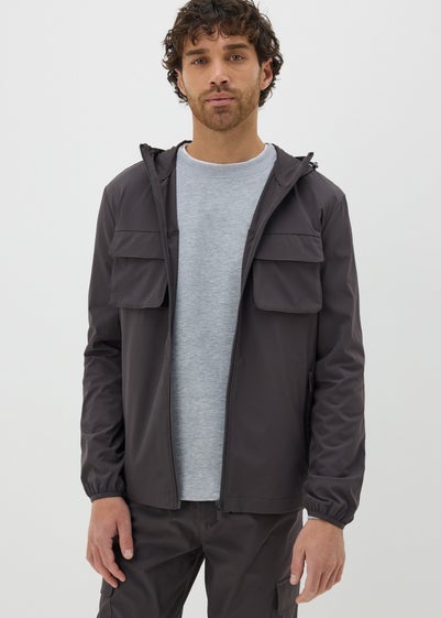 Charcoal Smart Windbreaker Jacket