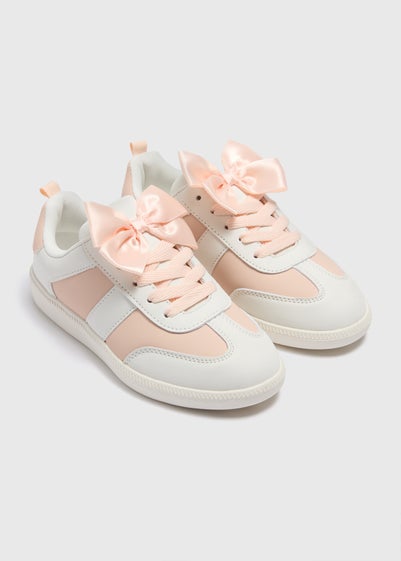 Girls Pink Bow Trainers (Younger 10-Older 5)