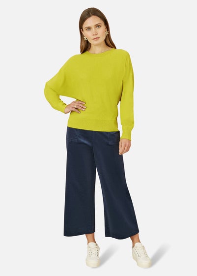 Yumi Lime Knitted Batwing Jumper