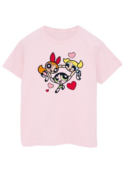 The Powerpuff Girls Pink Hearts Circle T-Shirt (3-13 Years)