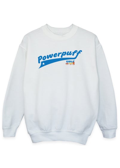 The Powerpuff Girls White Athletic Sweatshirt (3-13 Years)