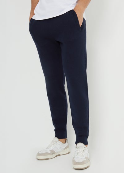 Threadbare Navy Luxe Knitted Joggers