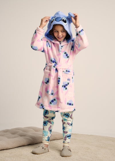 Stitch Girls Fleece Dressing Gown