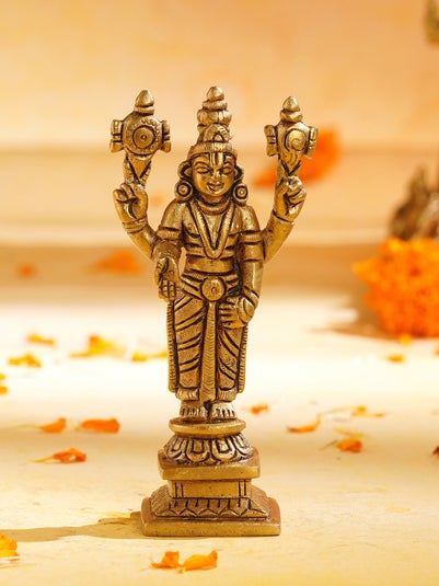 Antique Gold Brass Handcrafted Balaji Idol