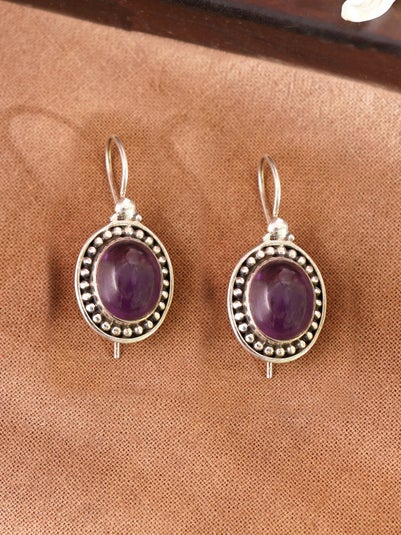 Turquoise Jewels Women Silver Silver Traditional Hook Amethyst Drop