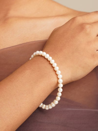 Anagh Jewels Women Ivory Natural Stones Pearls Fashion Bracelet