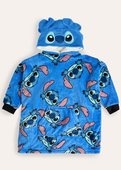 Disney Stitch Unisex Blue Hooded Blanket