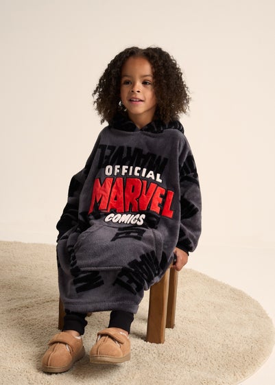 Marvel Boys Grey Hooded Blanket