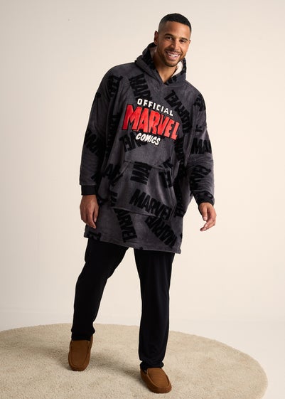 Marvel Adults Grey Hooded Blanket