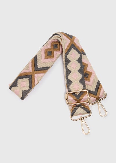 Pink Patterned Bag Strap