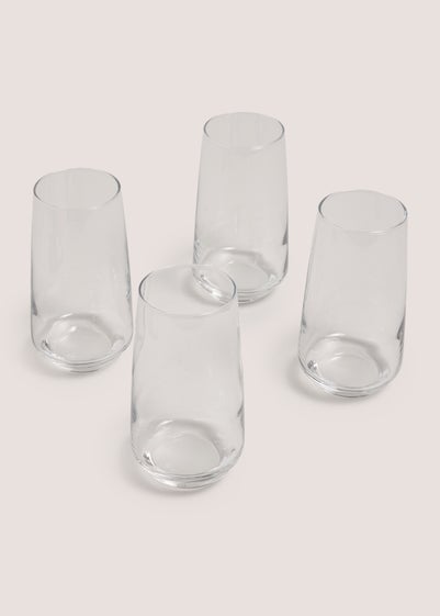 4 Pack Luna Long Glass Tumblers