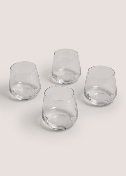 4 Pack Luna Glass Tumblers