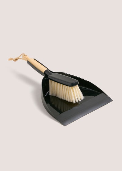 Black Dustpan Brush