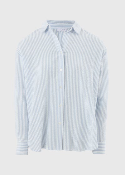 Blue Stripe Seersucker Shirt