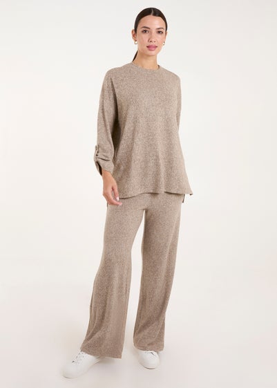 Blue Vanilla Mocha Oversized Wide Leg Loungewear Set