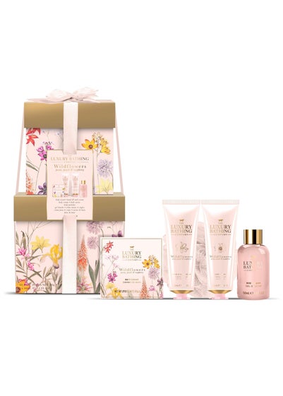 The Luxury Bathing Company Pastel Pink Complete Collection Stack Set