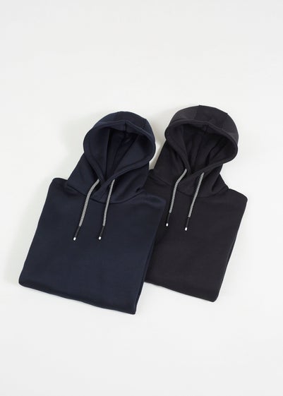 Brave Soul Black 2 Pack Overhead Hoodies