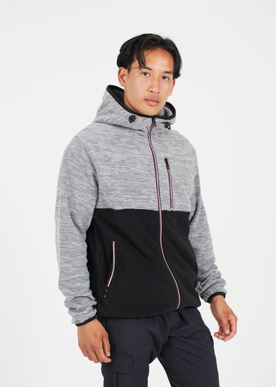 Brave Soul Ecru Colour Block Zip Through Hoody