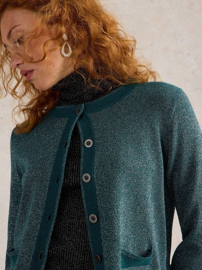 Glitzernde Strickjacke Charlotte